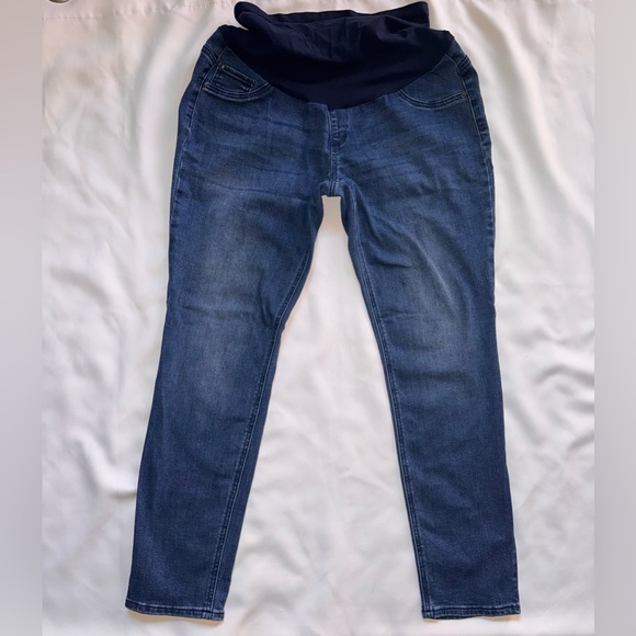 Indigo Blue Women's Denim Maternity Skinny Jeans - Picture 1 of 3